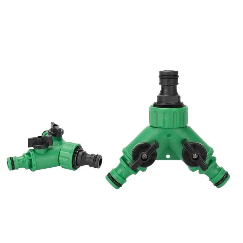 2-Way Garden Hose Splitter Y Connector with Switch Valve