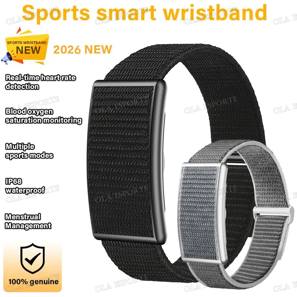 No Screen Fitness Bracelet – Heart Rate, GPS & IP68 Waterproof