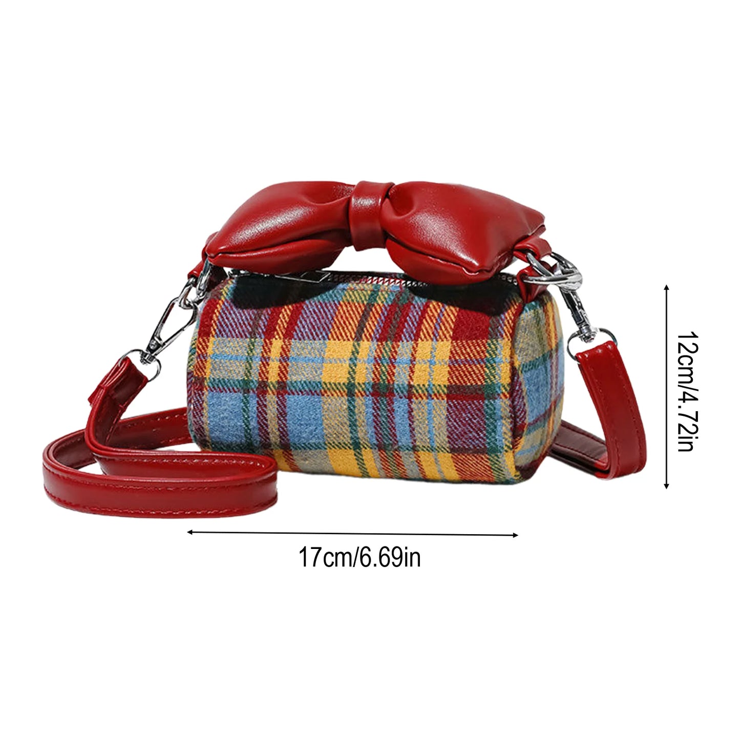 Red Crossbody Bag With Bows Decoration For Women Lightweight And Stylish Design Bag Peaceful Pleasures Health and Wellness