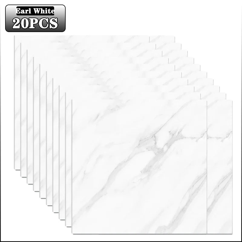 Marble Peel & Stick Floor Tiles – Self-Adhesive PVC 10–40 Pcs