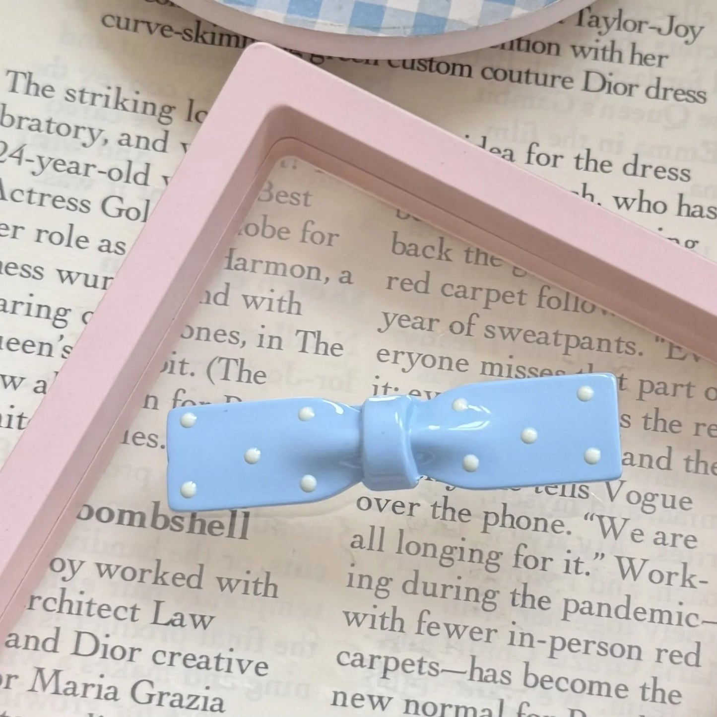 Cute Polka Dot Bow Hair Clip – Bowknot Barrette for Women & Girls