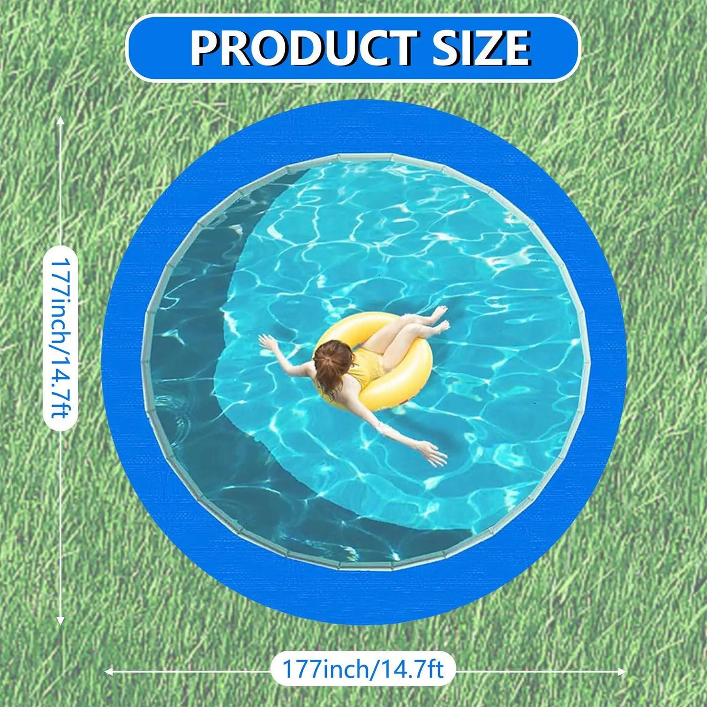 Round Pool Ground Pad – Heavy-Duty Puncture-Proof Under Pool Mat
