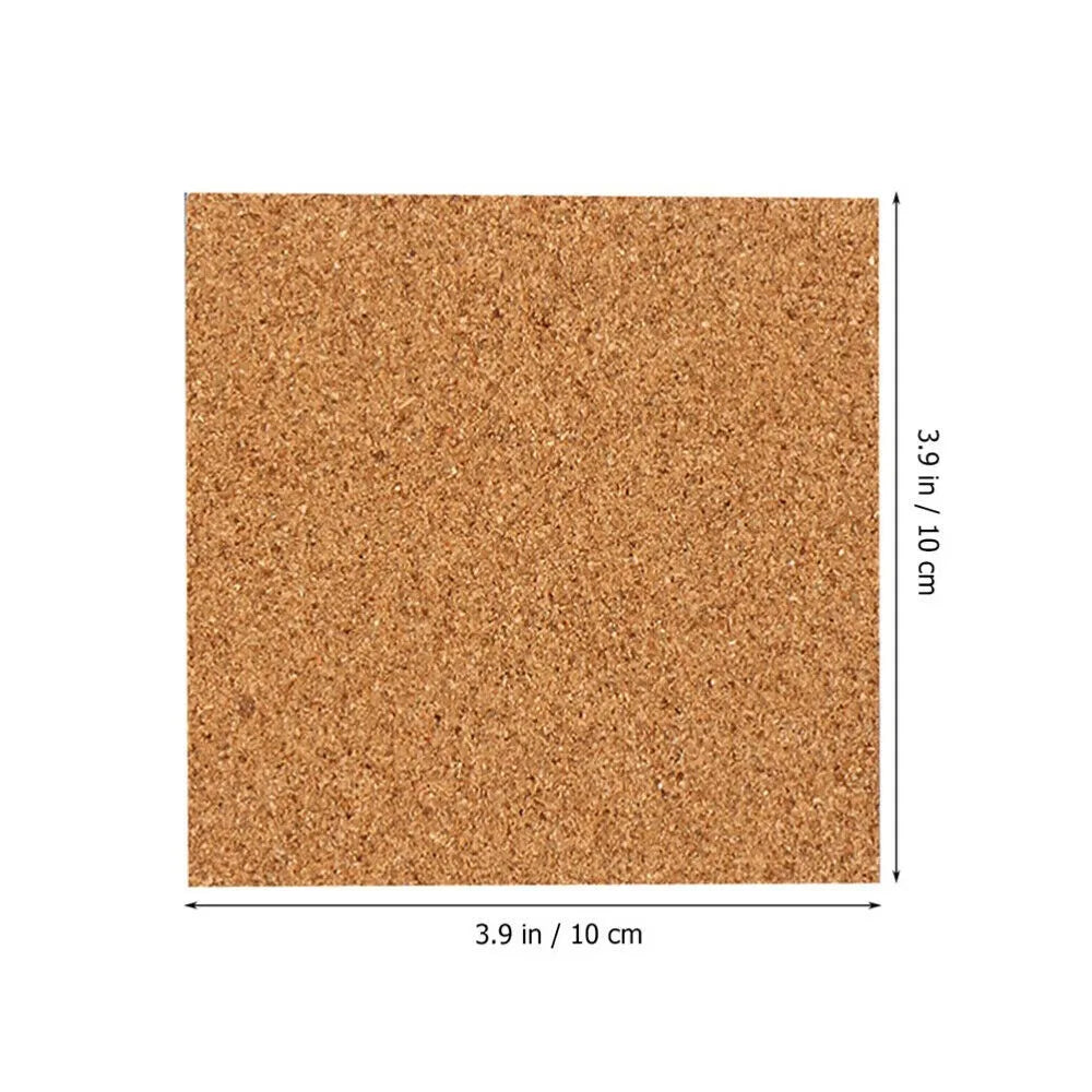 Cork Coasters Square Thick Mat DIY Backing Sheet Home Bar Household