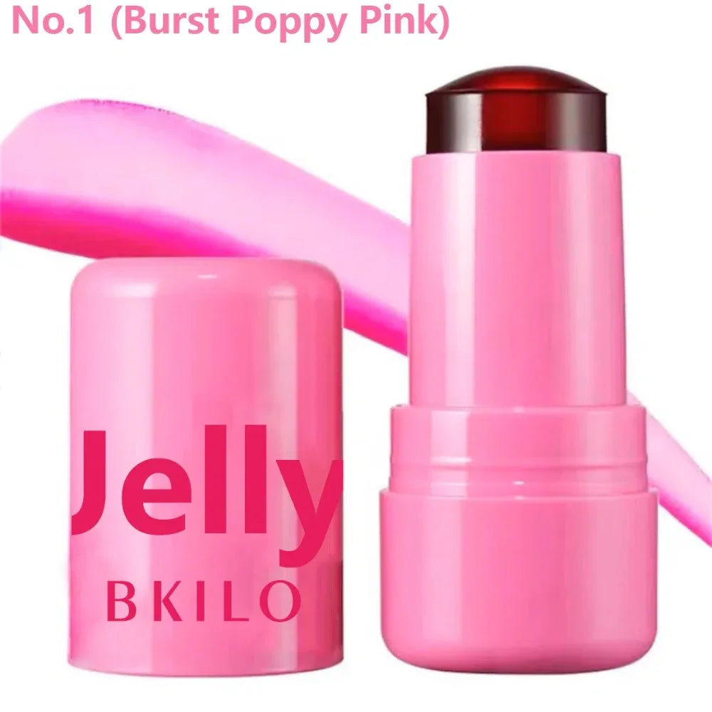 4-Piece Jelly Cheek Blush Tint Set – 3-in-1 Lip & Face Makeup