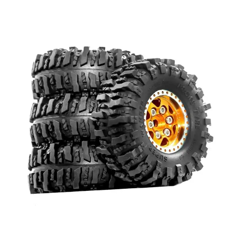 RC Rubber Wheel Tires 4PCS for 1/24 SCX24 FCX24 Crawler