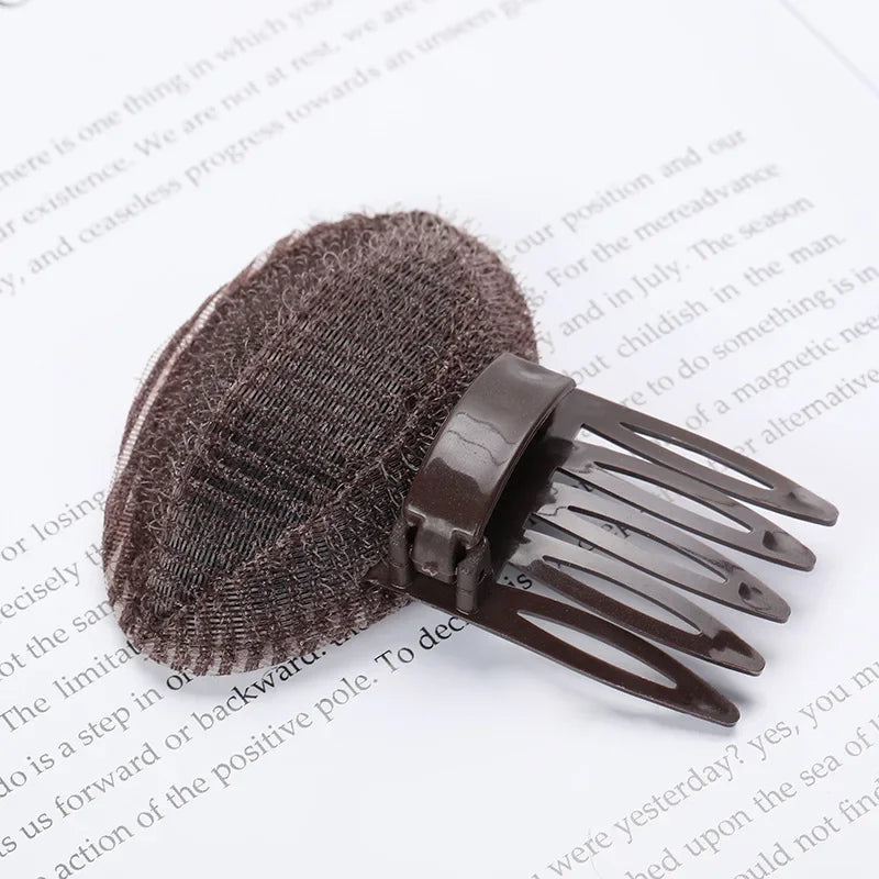 Invisible Fluffy Sponge Hair Clip Front Hair Line Volume Base Puff Cushion Hair Clips Bun Hair Styling Tool Women Hair Hairpin Peaceful Pleasures Health and Wellness Coffee