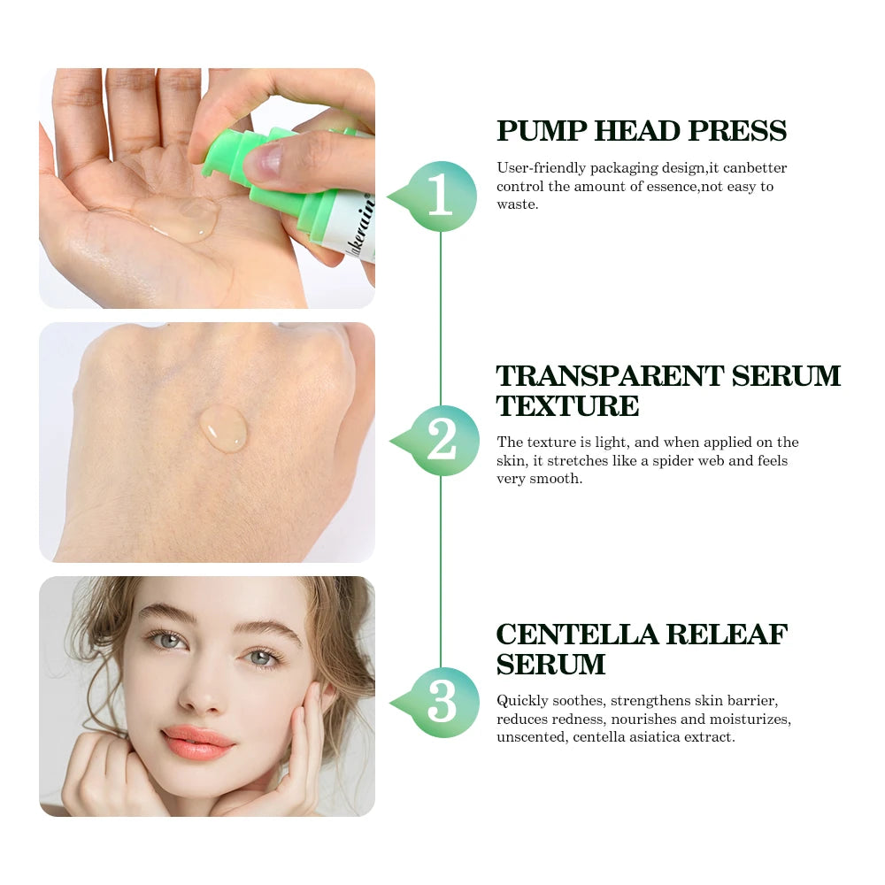 Centella Asian Facial Serum Centella Soothing Moisturizing Repair Skin Lotion Essence Korean Skin Care Facial Products For Women Peaceful Pleasures Health and Wellness