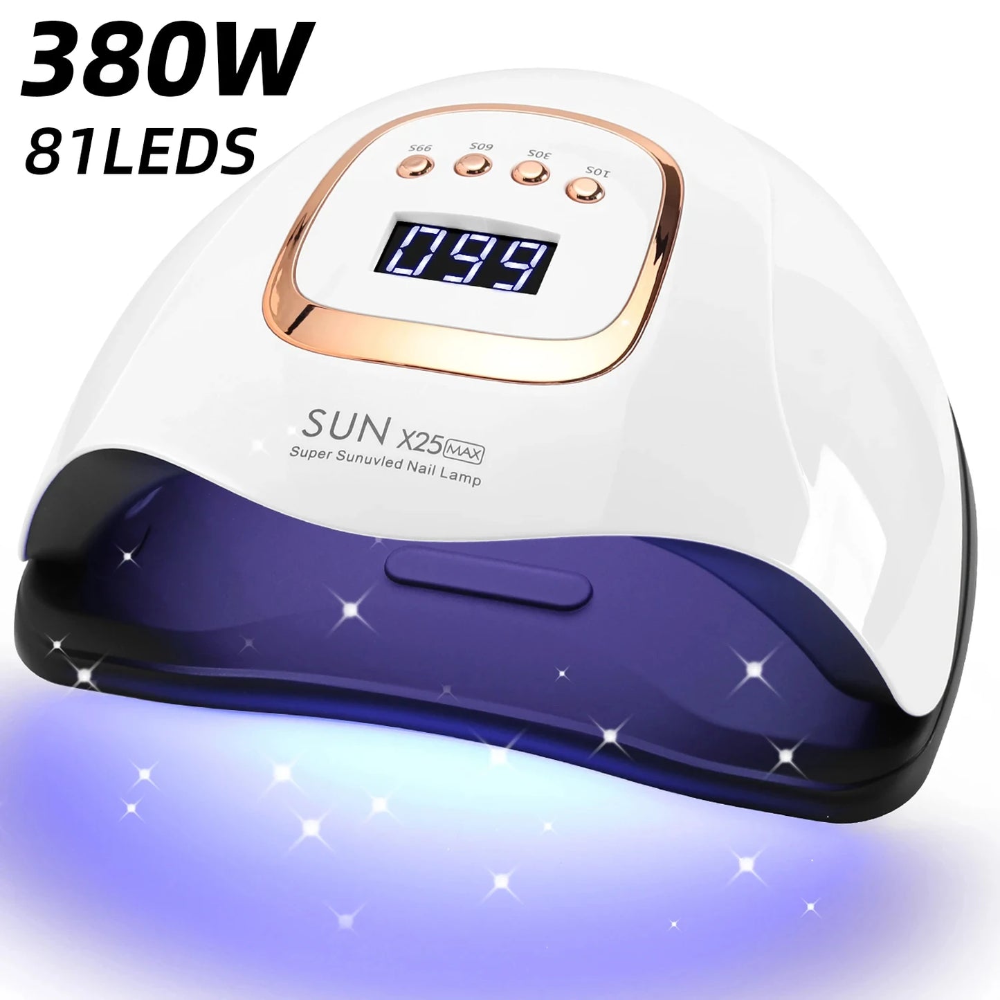 81 LED UV/LED Nail Lamp – Auto Sensor, 4 Timers, Gel Curing