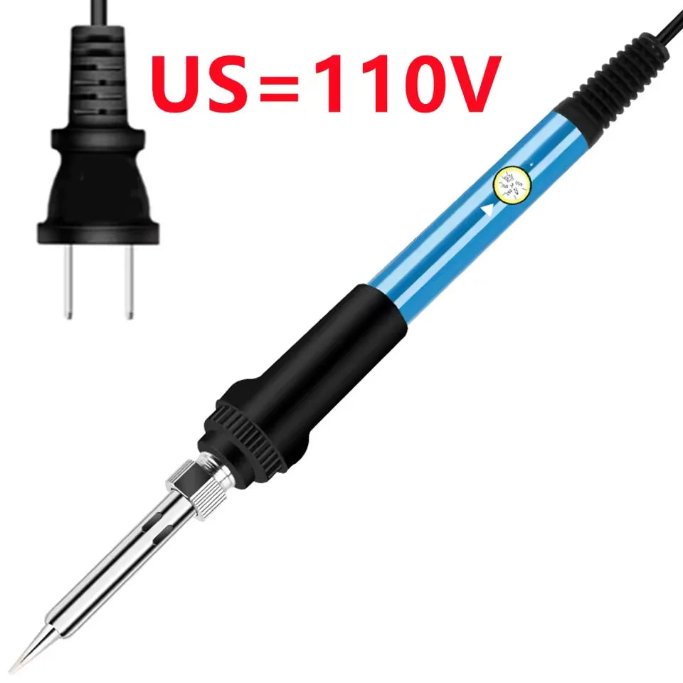60W Adjustable Soldering Iron 200–450°C | US & EU Plug Peaceful Pleasures Health and Wellness US-110V