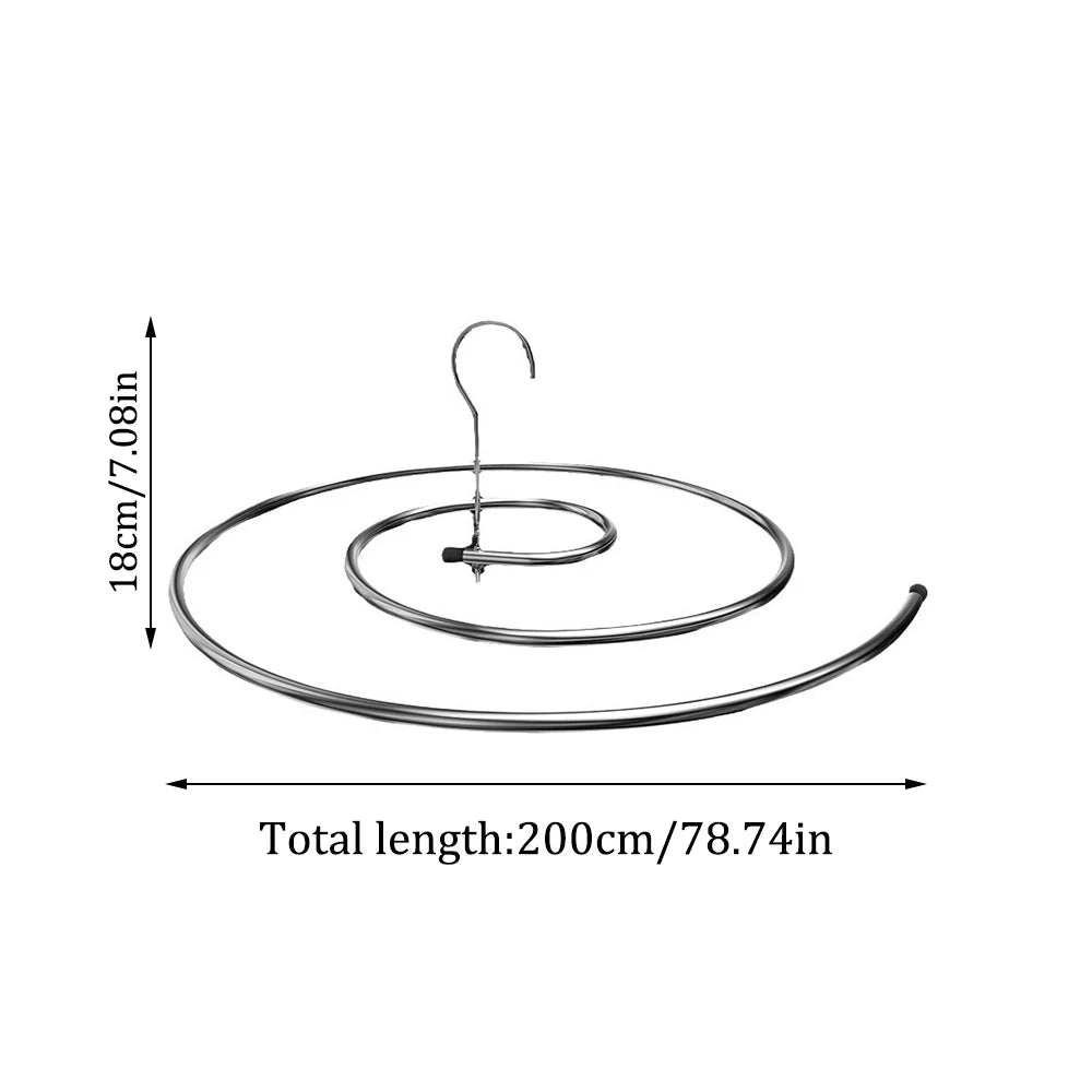 Circular Rotating Spiral Cloth Hanger Multi Functional Cloth Hanger Retractable Quilt Cover for Drying Quilt Sheet Peaceful Pleasures Health and Wellness