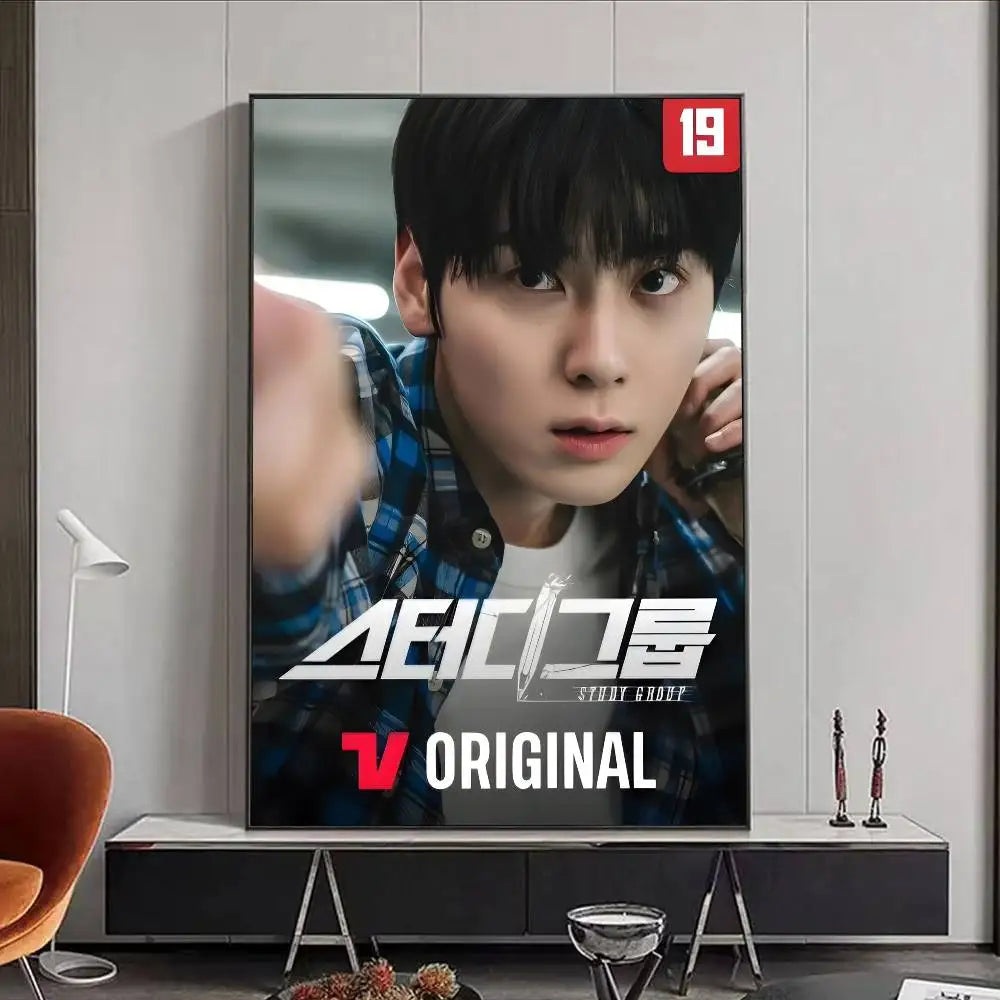 K-Drama Study Group HD Wall Poster | Waterproof PVC Art