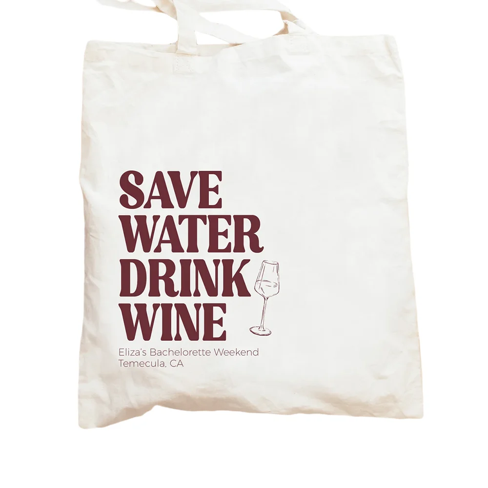 Custom Bachelorette Party Canvas Tote Bag | Bride-to-Be Gift