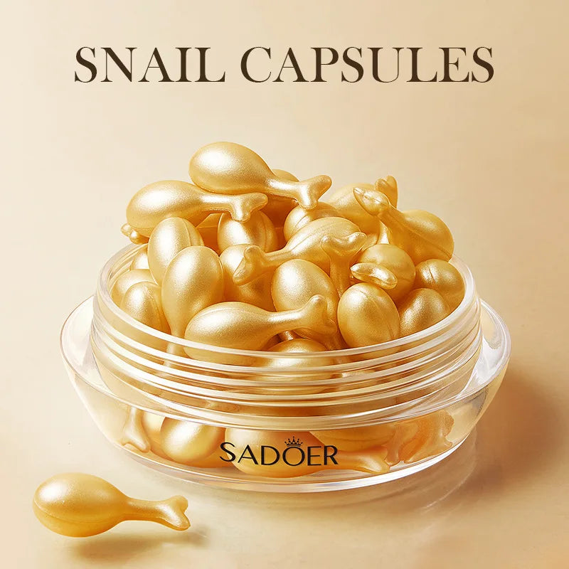 SADOER Rose Snail Face Serum 30 Capsules – Anti-Wrinkle