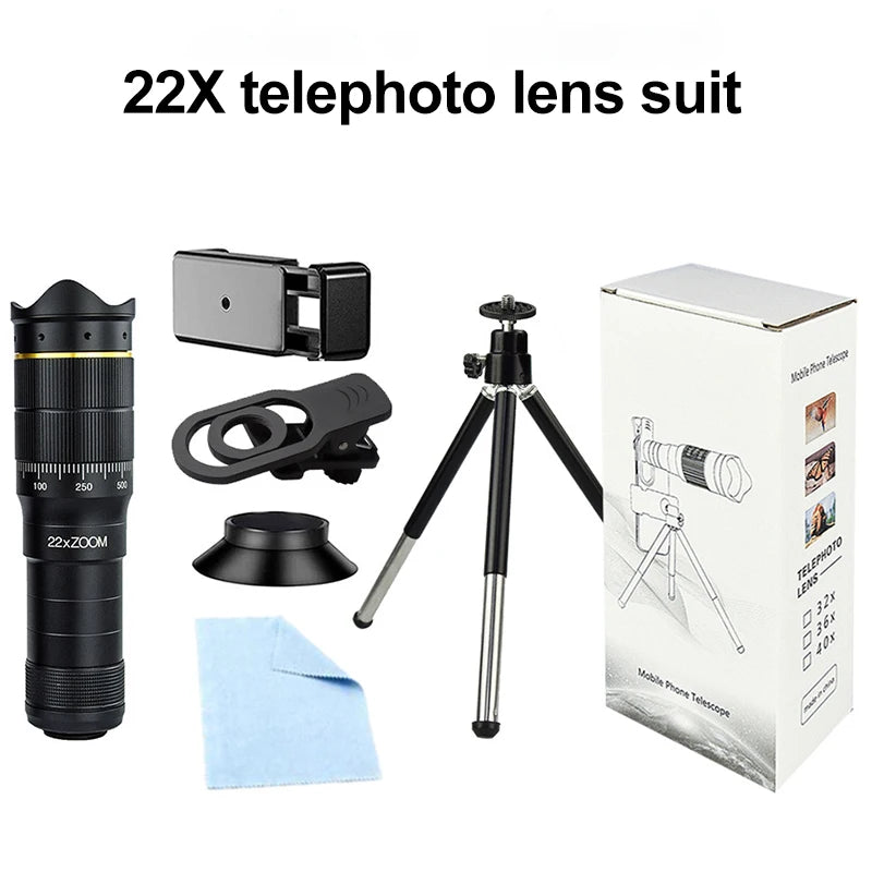 32X Telescope For Phone Mobile Photography Lens Zoom For Cell Camera For iPhone Zoom Mobile Lens Microscope For Phone Lenses Peaceful Pleasures Health and Wellness 22X telephoto lens1