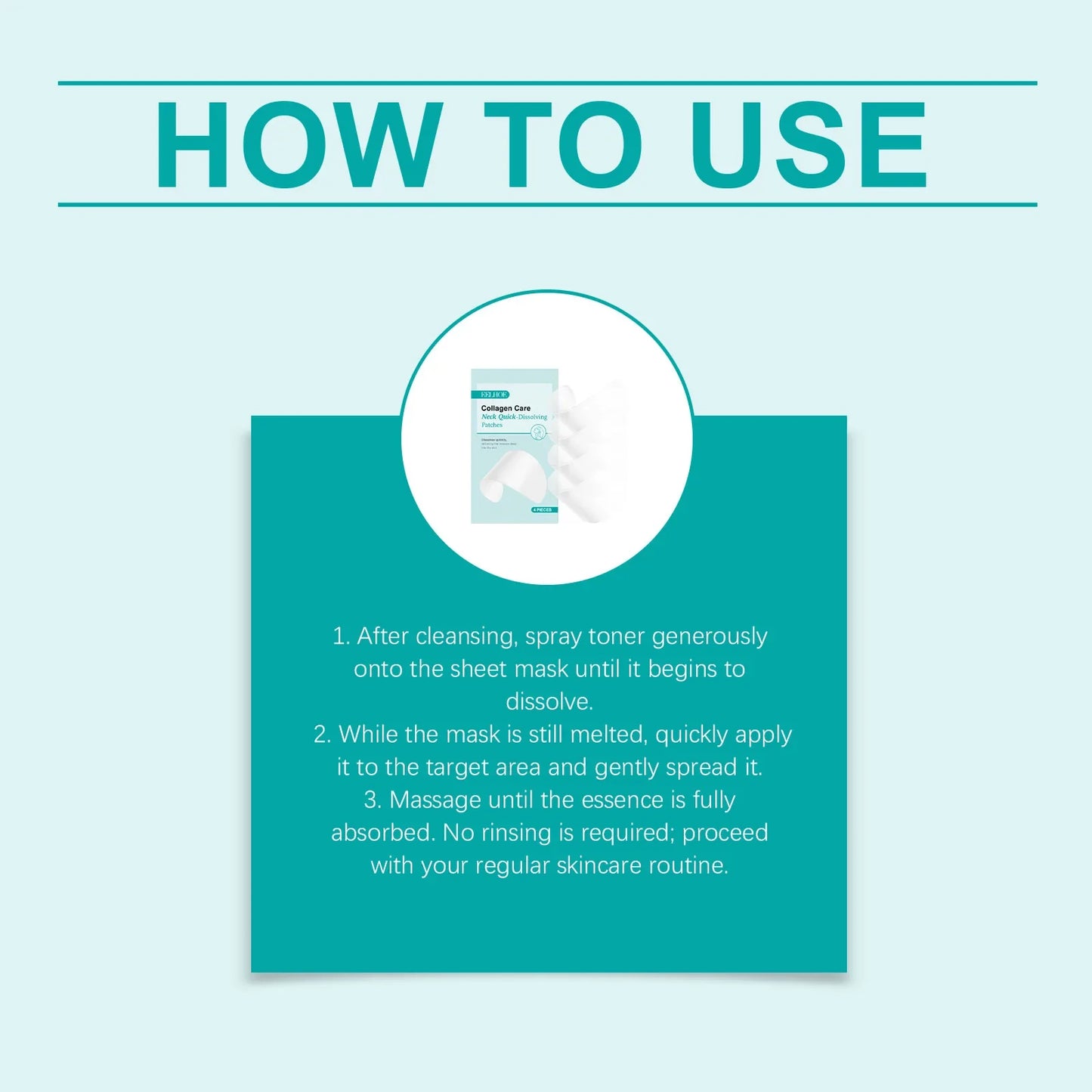 EELHOE Collagen Neck Patches – Firming & Brightening Mask 4pc