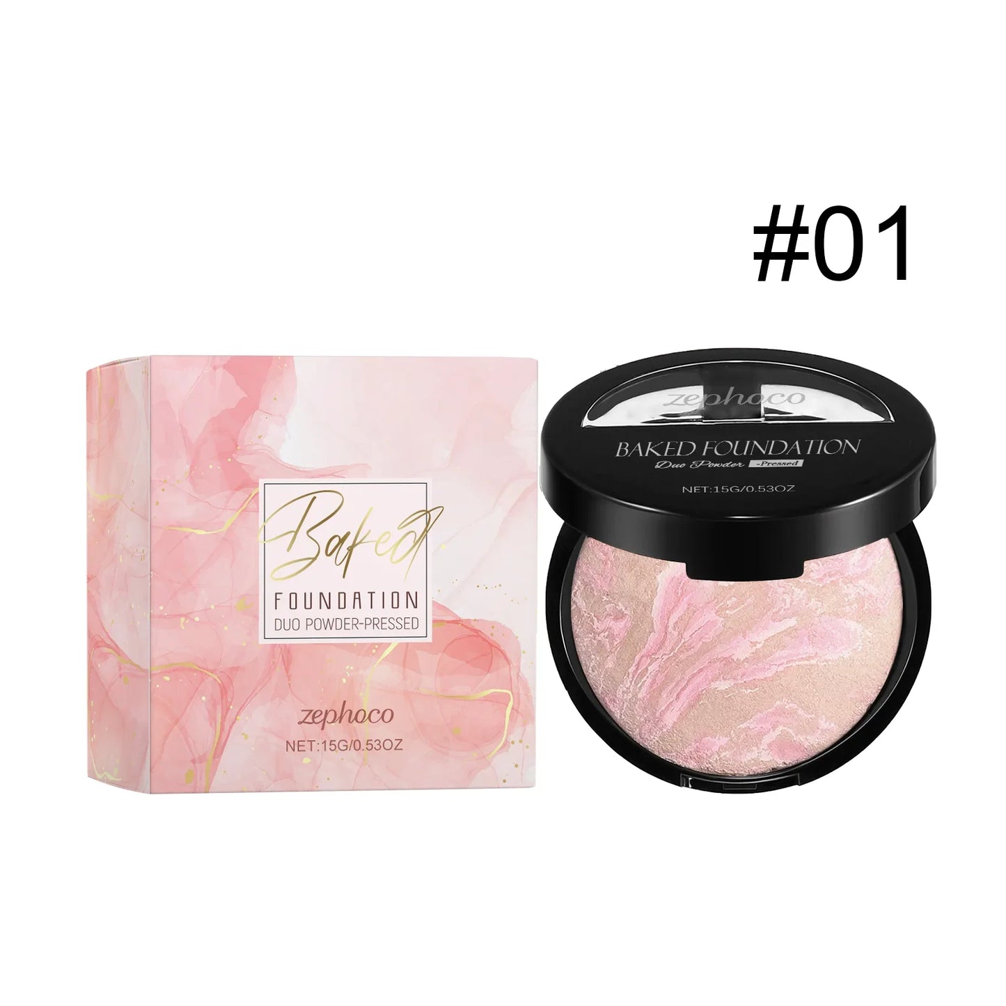 Zephoco Matte Baked Powder Foundation – Oil Control & Colour Correct