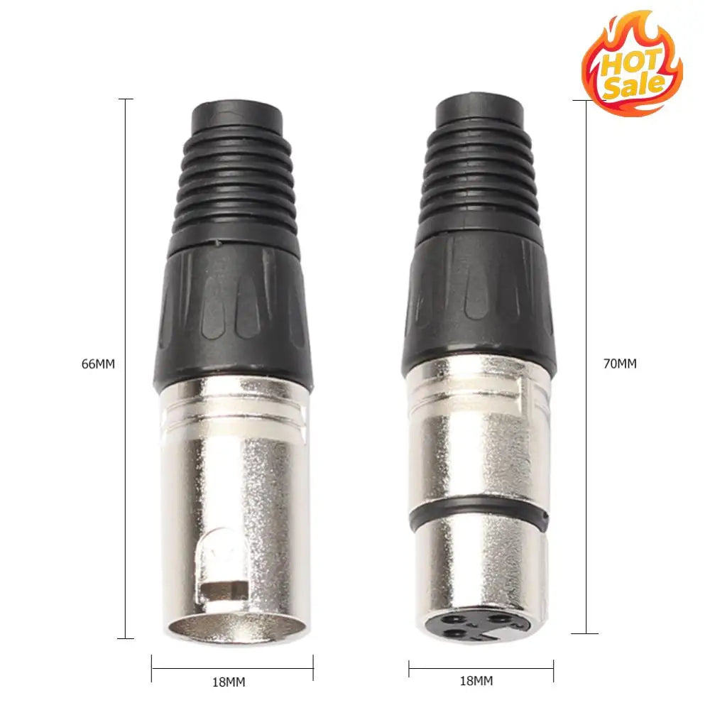 8-Pack 3-Pin XLR Male & Female Panel Mount Connectors – DIY Audio