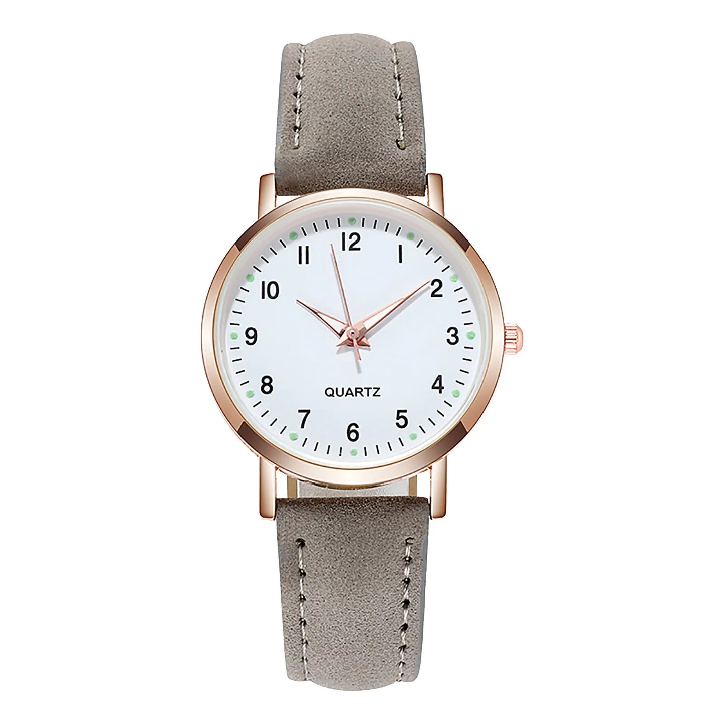 Women's Diamond-Studded Luminous Retro Quartz Watch | Leather Strap