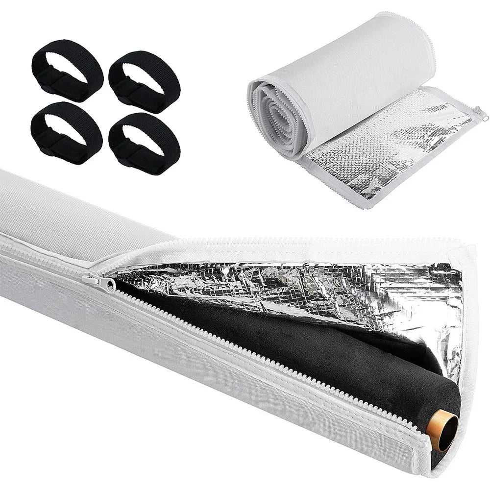 HVAC Copper Pipe Insulation Cover | Zippered Oxford Sleeve