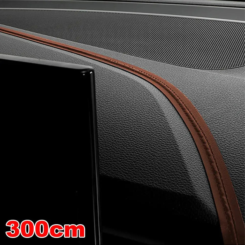 Car PU Leather Trim Strips – Dashboard & Console Decoration