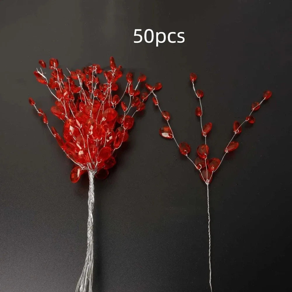 50pcs Acrylic Crystal Bud Branches | DIY Wedding & Home Décor