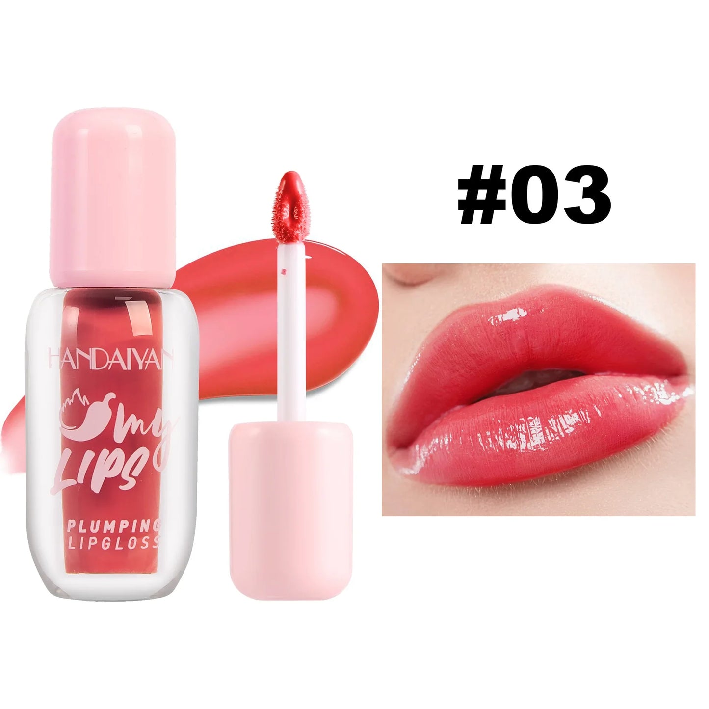 Handaiyan Pearlescent Lip Gloss – 8 Shades, Plumping & Long Lasting