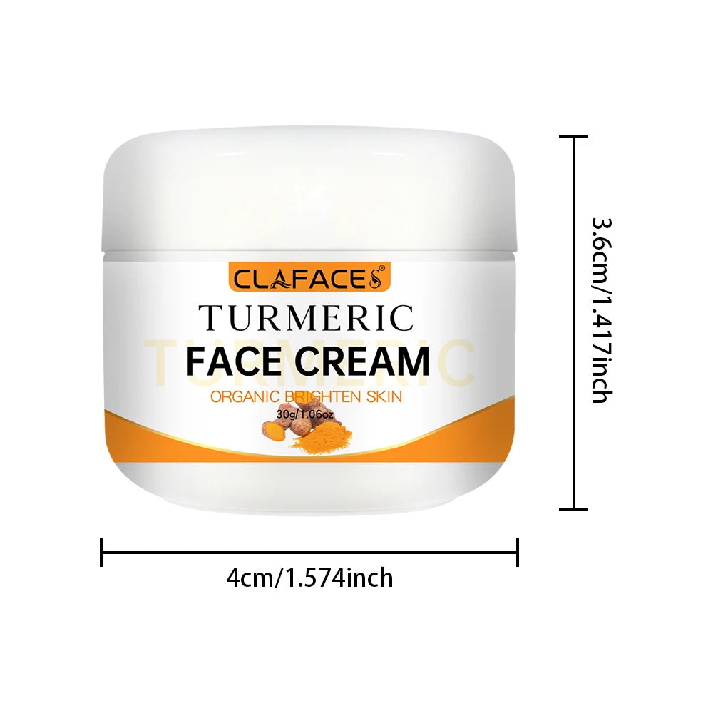 Turmeric Whitening Face Cream Reduce Wrinkle Lighten Fine Lines Makes Skin Look More Youthful Birghten Moisturize Facial Care Peaceful Pleasures Health and Wellness 30g