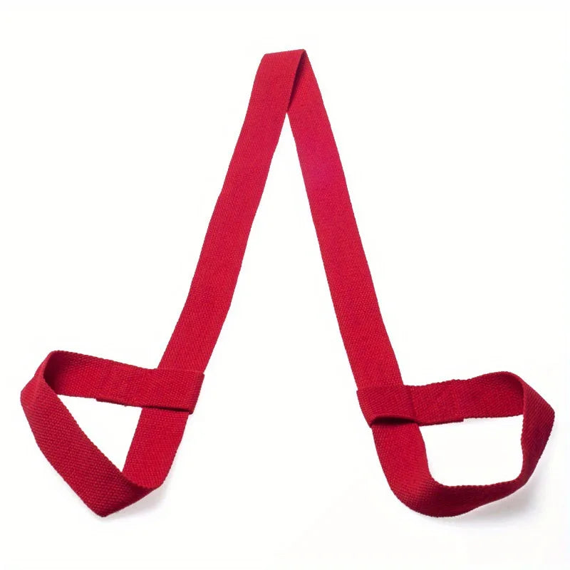 Cotton Yoga Mat Back Strap Sports and Fitness Yoga Mat Binding Multi-functional Binding Strap Available in Multiple Colors Peaceful Pleasures Health and Wellness red