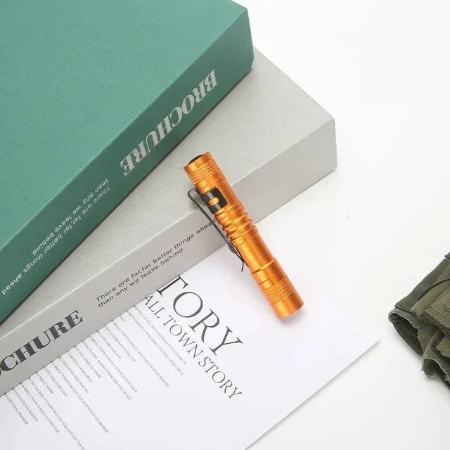 Mini LED Pen Flashlight 300LM | Pocket Torch with Clip, AAA