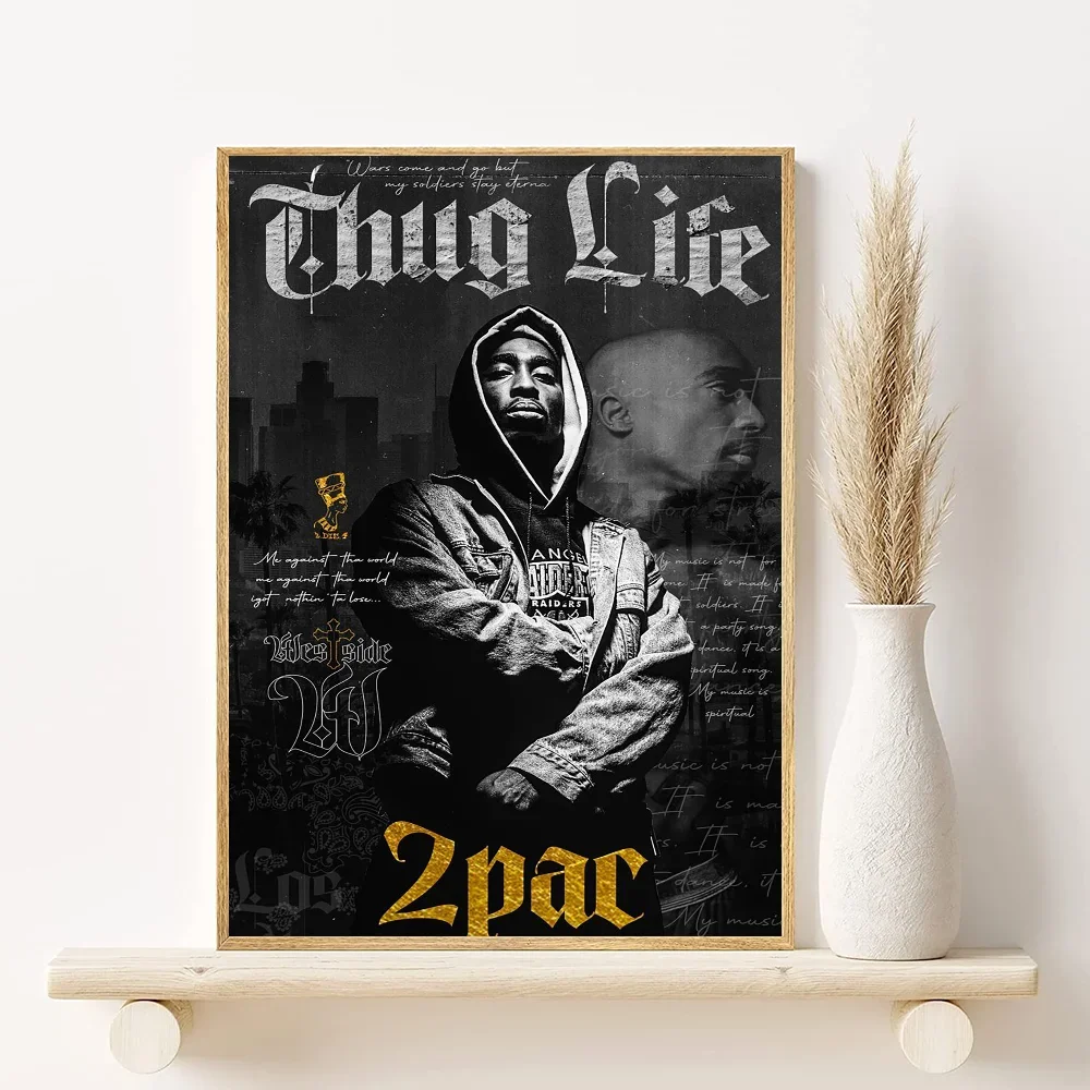 2Pac Minimalist Canvas Poster | Hip-Hop Wall Art Decor