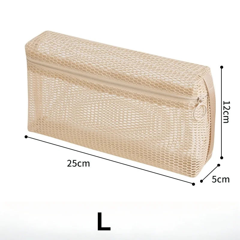 Mesh Travel Toiletry Bag – TSA Carry-On Clear Cosmetic Organizer