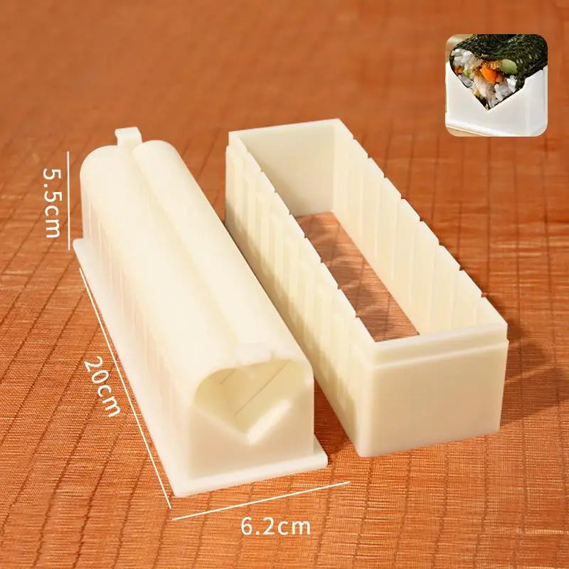 10-Piece Sushi Making Kit with 4 Shape Molds & Sushi Knife