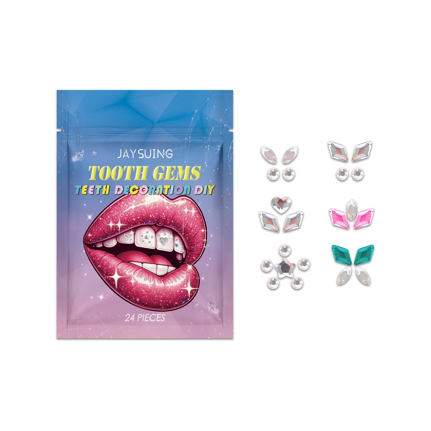 Crystal Tooth Gems – Sparkling Smile Jewelry Kit (24 Pcs)