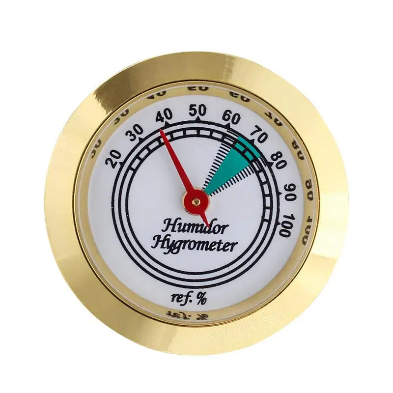 Brass Analog Hygrometer 43mm | Cigar Humidor Humidity Gauge