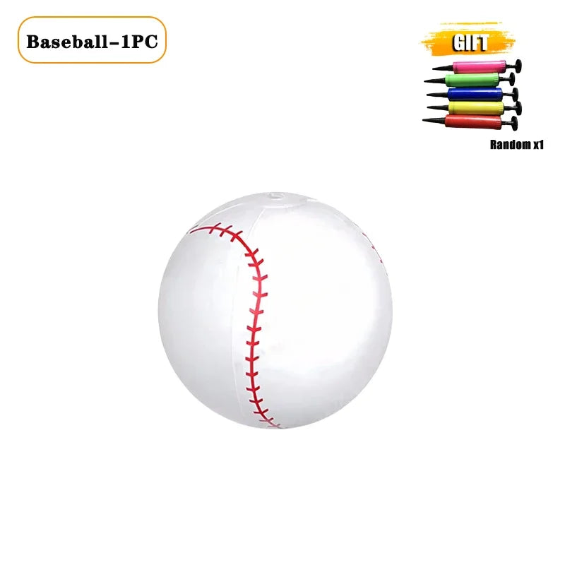 Inflatable Sports Balls Set – Football Basketball Baseball Party