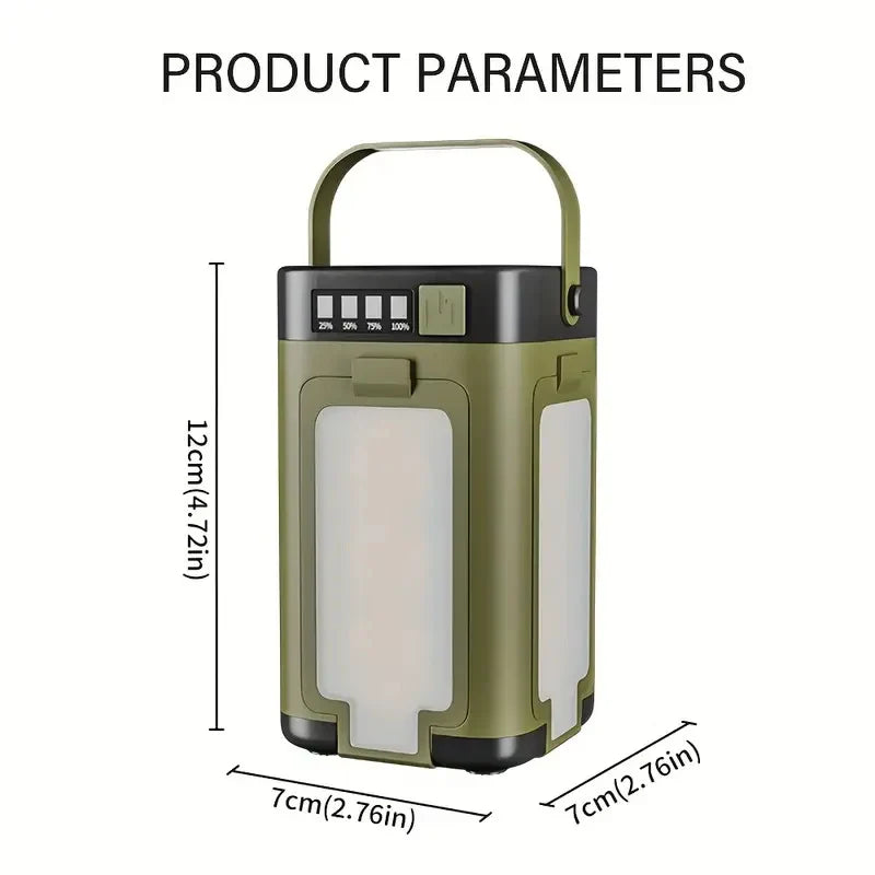 KDULIT Solar LED Camping Lantern – Power Bank Tent Light