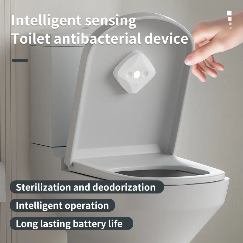 Portable Smart Toilet Cleaner Wall-mounted Household Sterilization USB Charging With LED Light For Home Bathroom Travel Peaceful Pleasures Health and Wellness