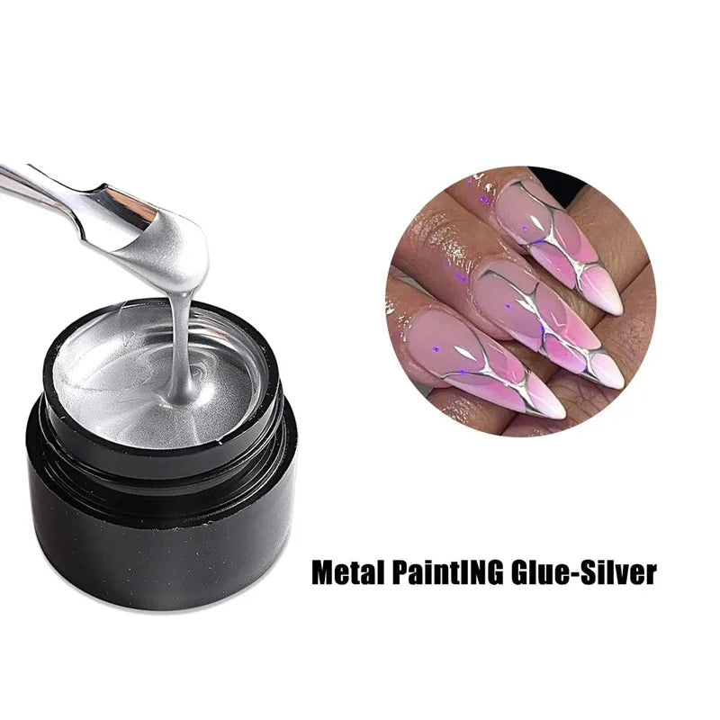 Chrome Gel Nail Polish – Gold, Silver & Rose Gold Mirror Effect