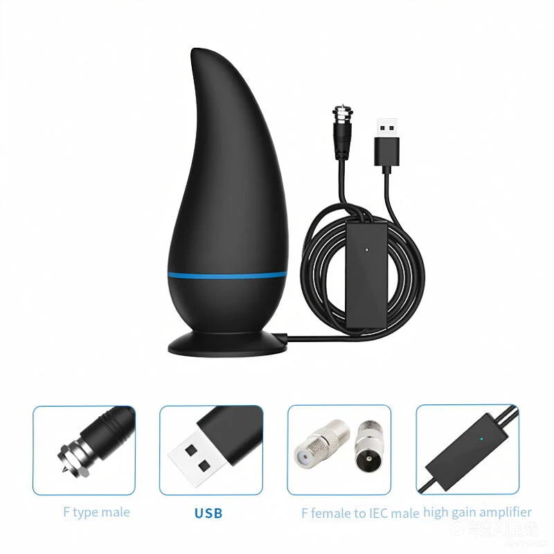 Indoor/Outdoor HDTV Antenna – 1080P HD, 50–80 Mile Range