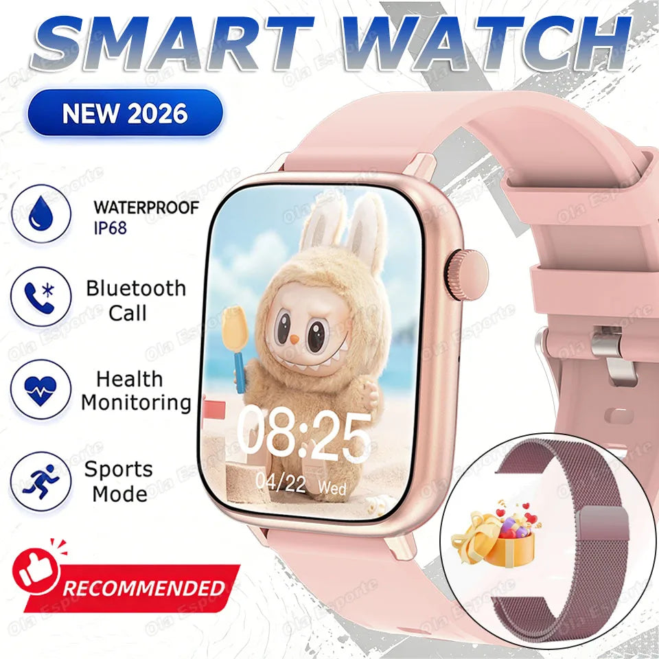 2026 New Full Touch Screen Smart Watch For Men Women Gift 100+Sports Fitness Watch Bluetooth Waterproof Call Digital Smartwatch Peaceful Pleasures Health and Wellness Pk20Milan