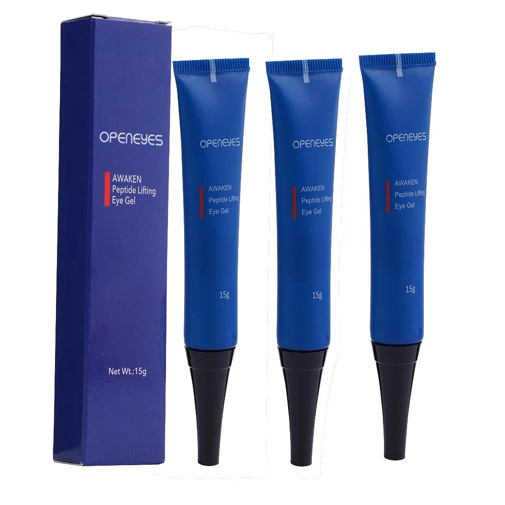 1/2/3PCs Openeyes Awaken Peptide Lifting Eye Gel Firm Moisturizing Eye Cream Reduce Puffiness/under Eye Bags/Dark Circle/Wrinkle Peaceful Pleasures Health and Wellness 15g X3