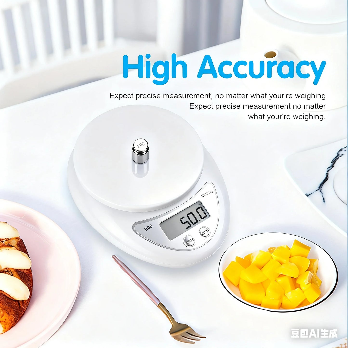 5kg Digital Kitchen Scale, Precision Food Scale with LCD Display, Tare, Non-Slip Base, Gram/Oz Scale for Cooking Baking Jewelry Peaceful Pleasures Health and Wellness