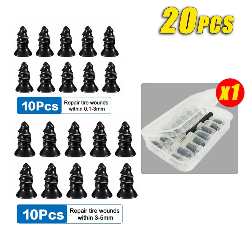 Mushroom Plug Tire Repair Kit 20–100 PCS | Car, Bike & EV