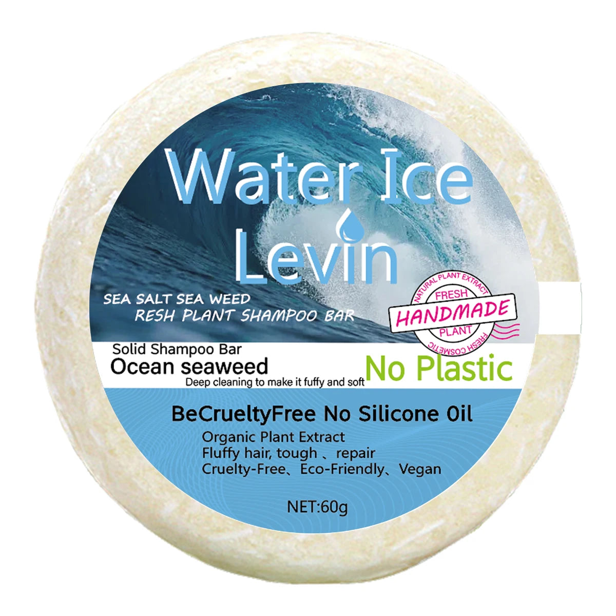 Sea Salt & Seaweed Solid Shampoo Bar | Vegan, Plastic-Free