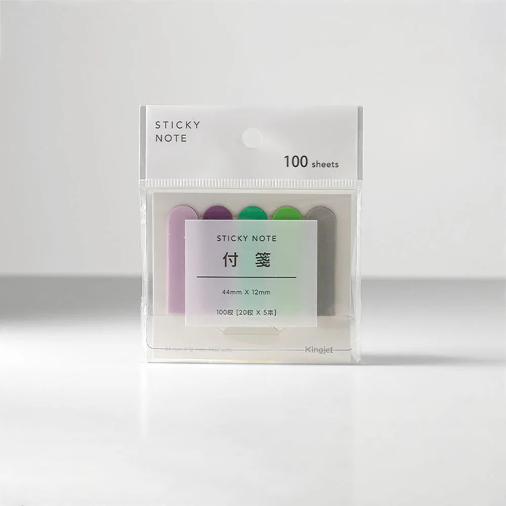 100 Sheets Japanese Minimalist Semi Transparent PET Index Sticky