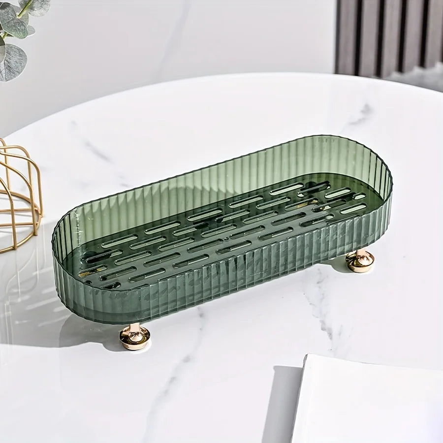 Acrylic Bathroom Vanity Tray – Makeup & Skincare Organizer for Dresser & Countertop