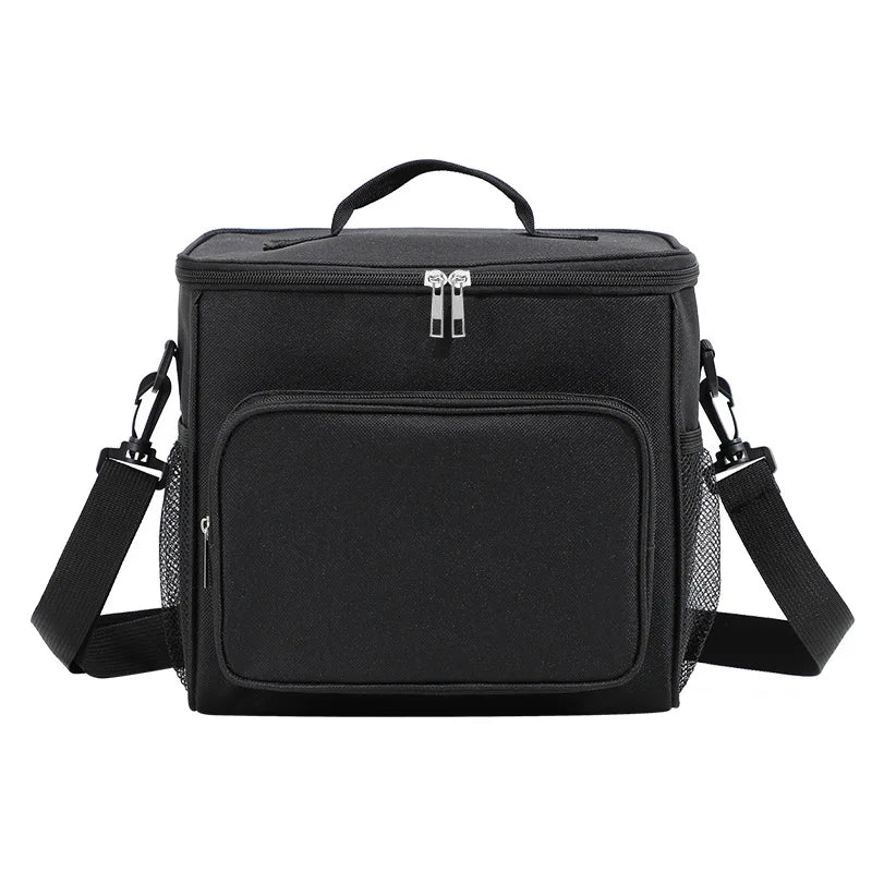 1PC Large capacity insulated box, hand-held crossbody, outdoor ice pack manufacturer, picnic bag, insulated bag Peaceful Pleasures Health and Wellness black