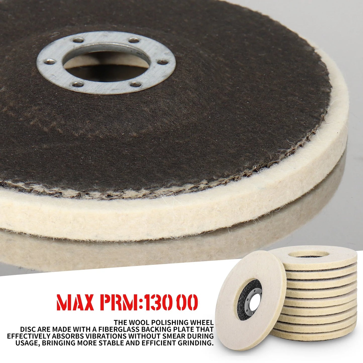 115 Wool Polishing Wheel Buffing Pads Angle Grinder Felt Disc Metal