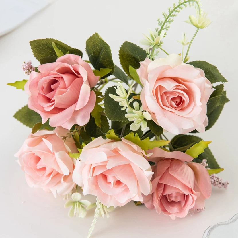 Artificial Silk Rose Bouquet – Wedding & Home Decor