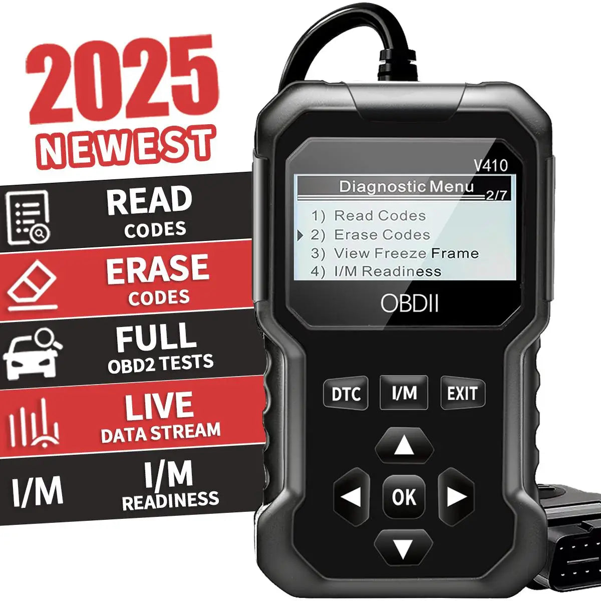 Universal OBD2 Scanner – Engine Fault Code Reader (1996+) Peaceful Pleasures Health and Wellness black